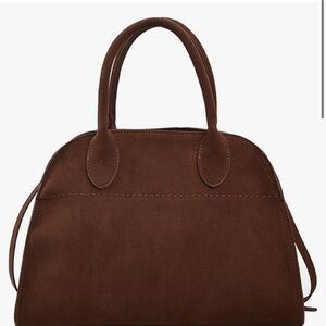 Elegant Brown Suede Handbag